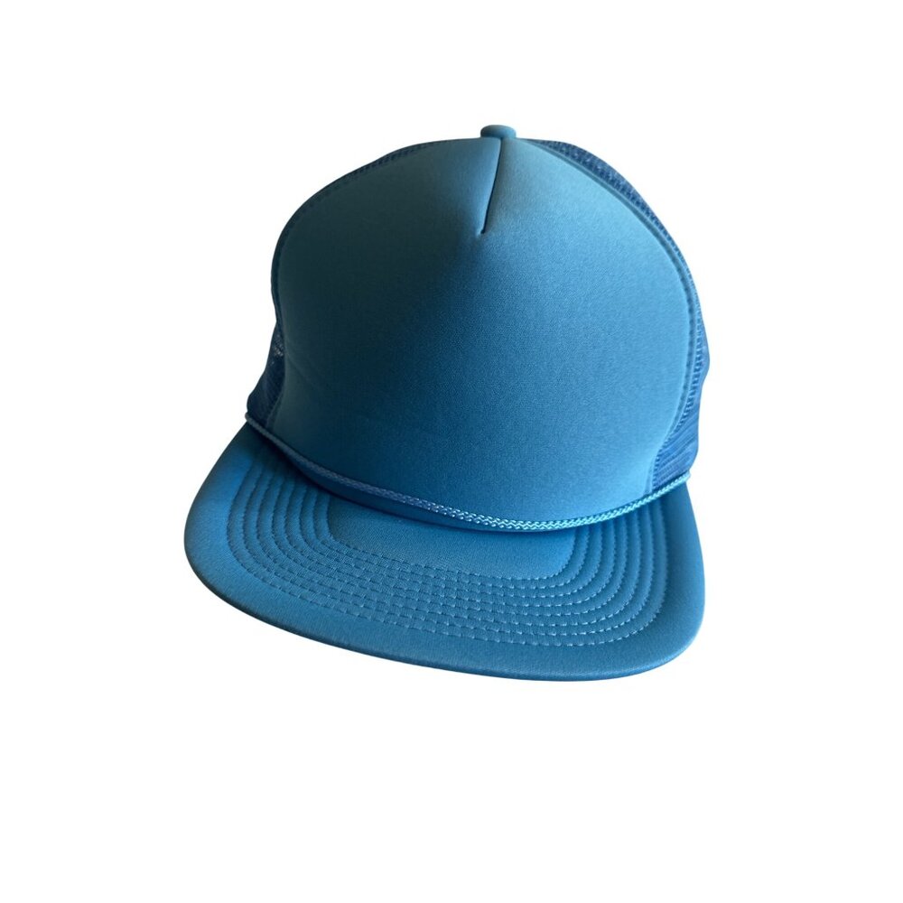 Blue Adult Unisex Mesh Back Trucker Hat‎ With Snapback Closure